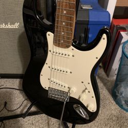 2007 Fender Squier Affinity Stratocaster / Strat Electric Guitar - Classic Black - Excellent Condition - Plug N Play Ready!