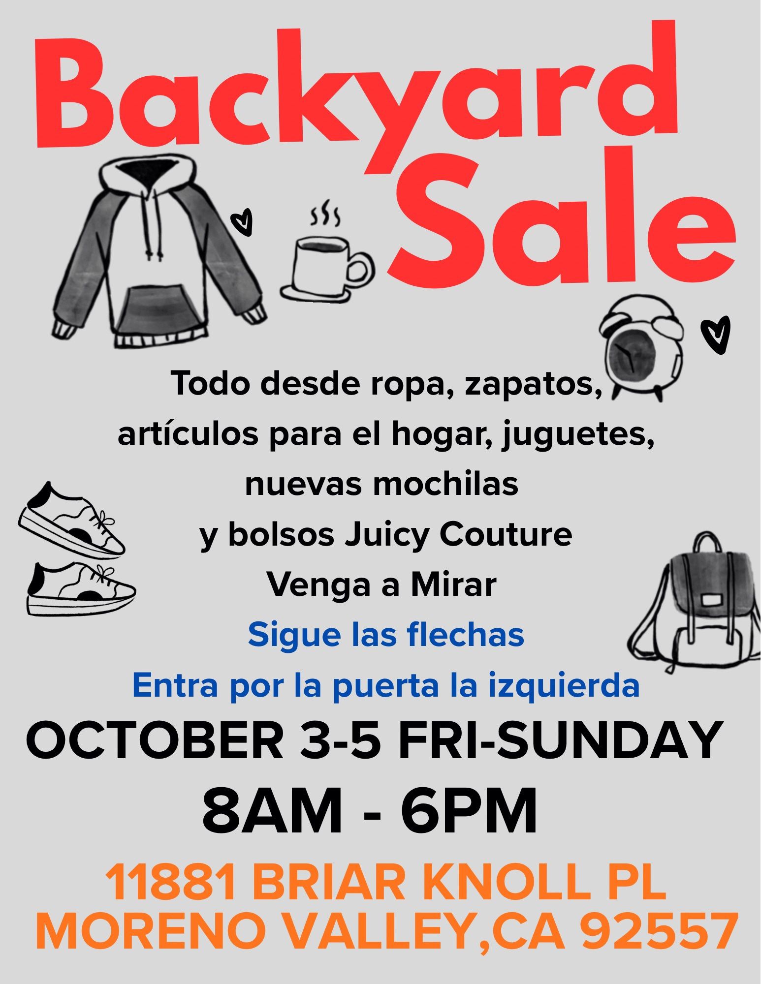 Backyard Sale