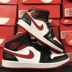 New Nike Air Jordan 1 Mid Gym Red