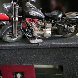 Black, Red Motorcycle & Train