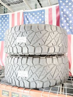 🎁 2 USED TIRES LT35X12.50R17 NITTO RIDGE GRAPPLER AT ALL TERRAIN 35X12.5R17