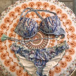 Victoria’s Secret Blue Paisley Bikini