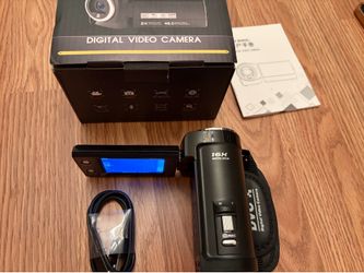 2K Video Camera Camcorder 64MP Vlogging Camera with Flip Screen