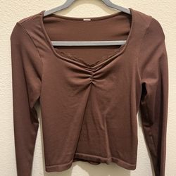 Women’s Brown Fitted top (Size S)