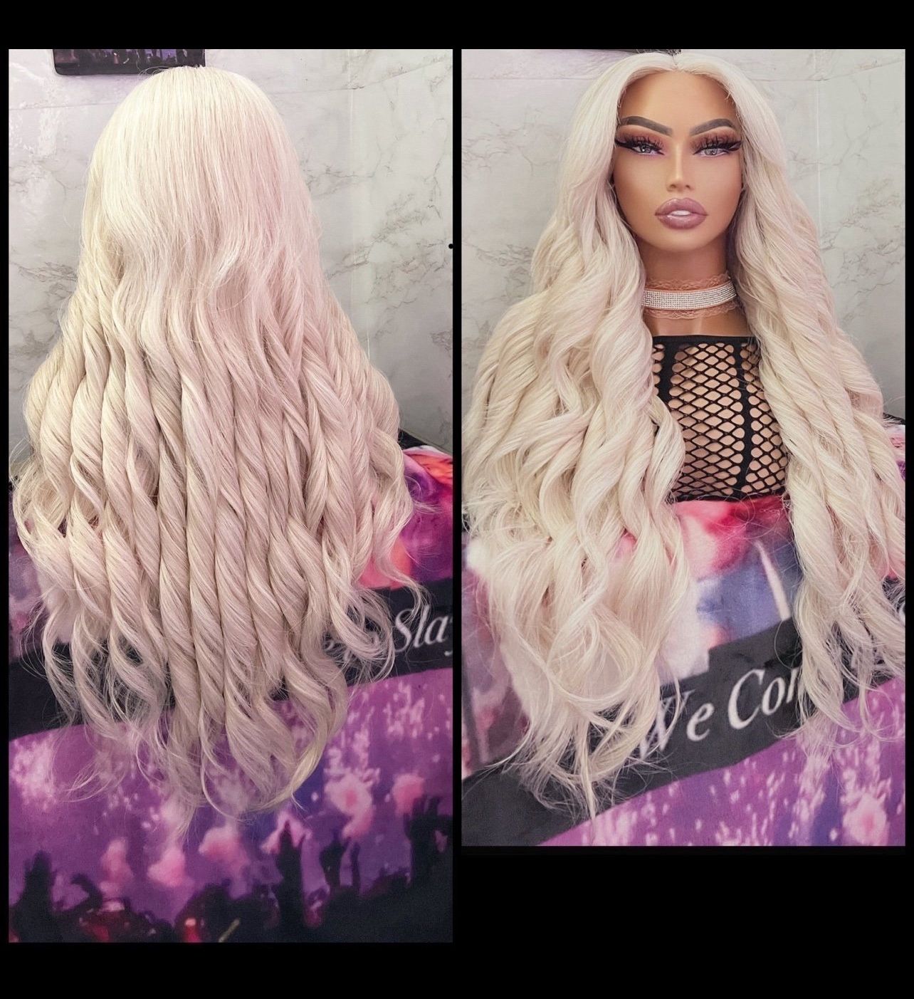 Human Hair Blended Lace Front Wig