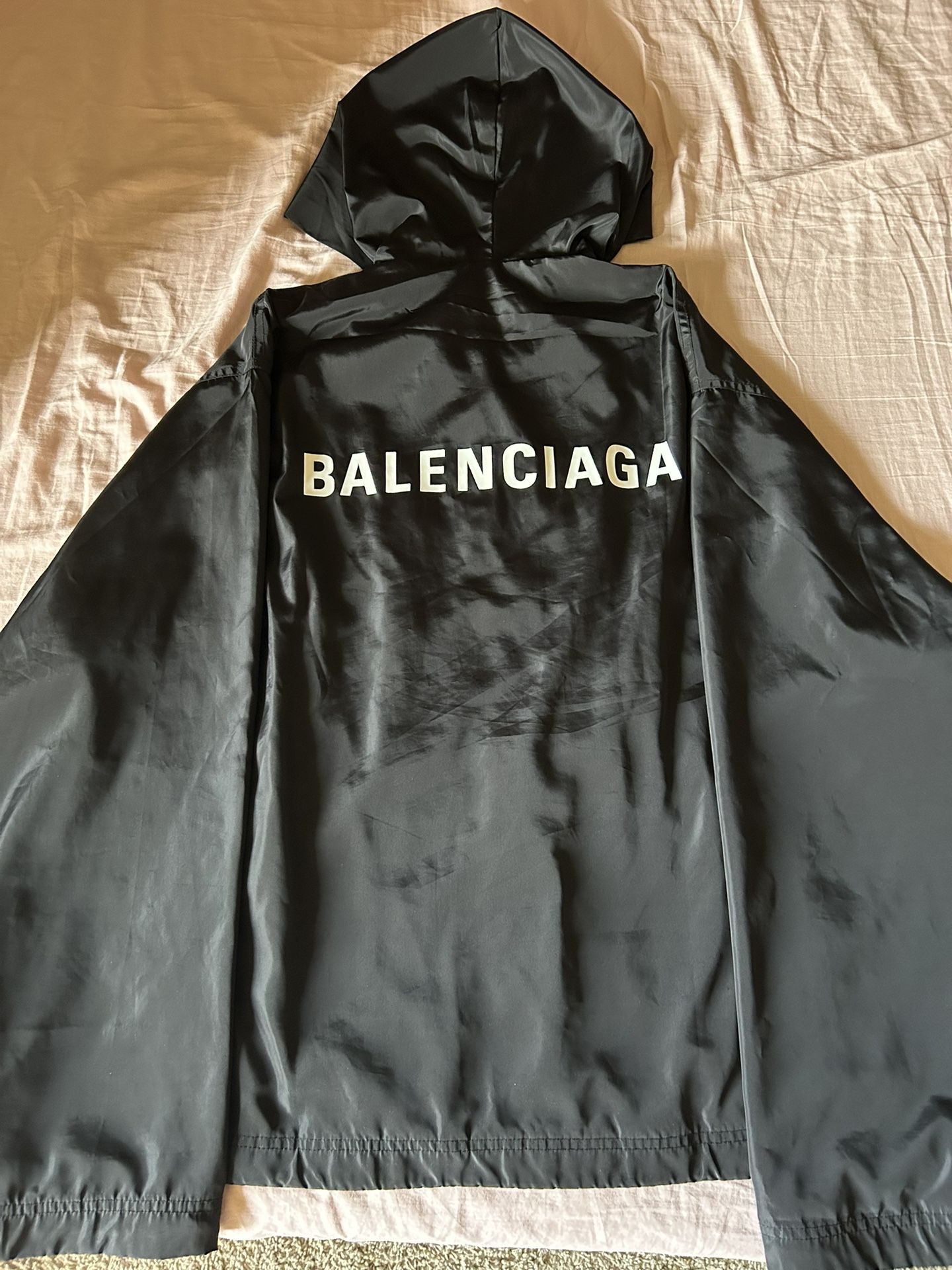 Balenciaga Men's Tracksuit Rain Jacket in Black size 1