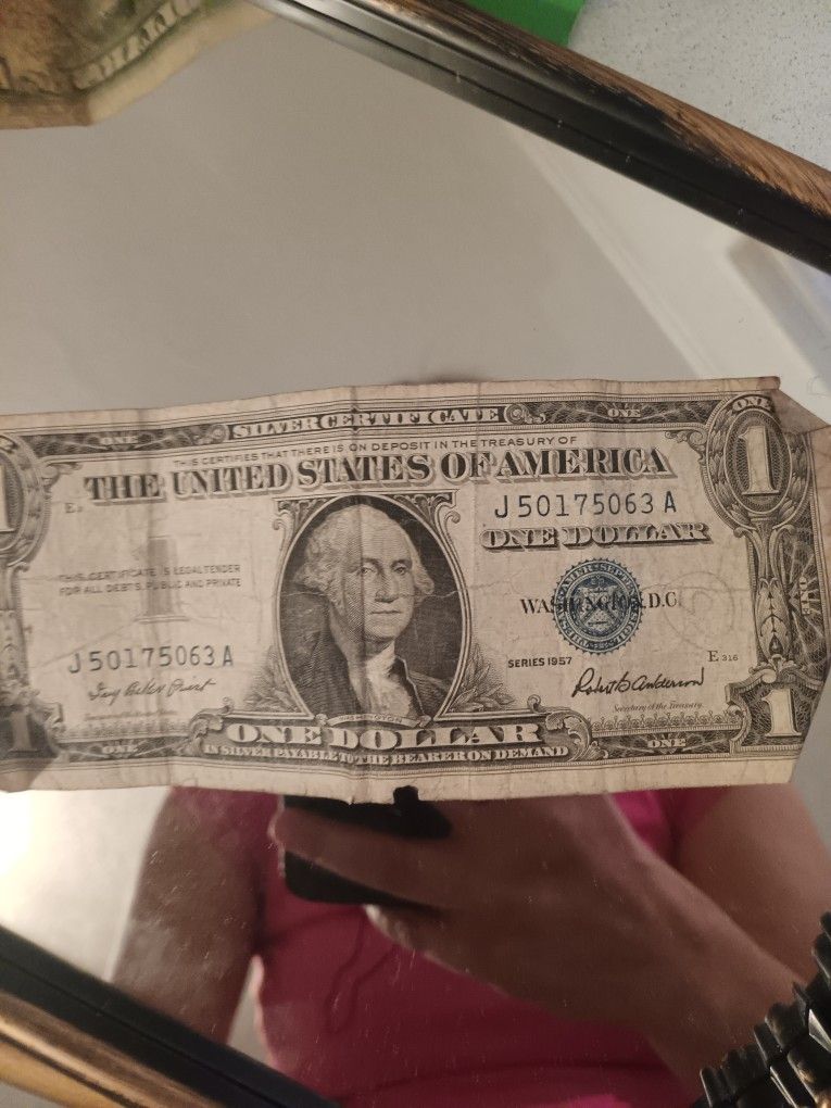 Red Label $5 & Blue Label $1 Bills