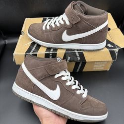 Size 8.5 - Nike SB Dunk Mid Pro Baroque Brown White Gum 2013