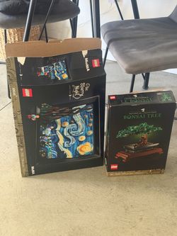 starry night lego set and bonsai lego set bundle