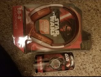 STAR WARS HEADPHONES AND WATCH BRAND NEW