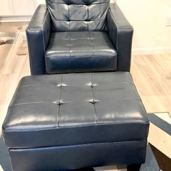 Leather Ottoman - Like New