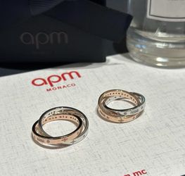 Morse Code Double Ring Couple's Pair Ring