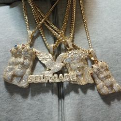 Stainless steel Cuban Link Chains with pendant  60 each