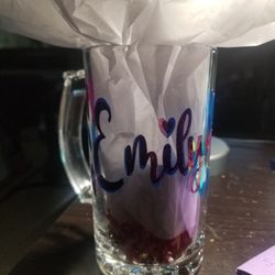 Valentine's Personalized Beer Or Coffee Mug With Treats