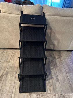 Black folding pet stairs