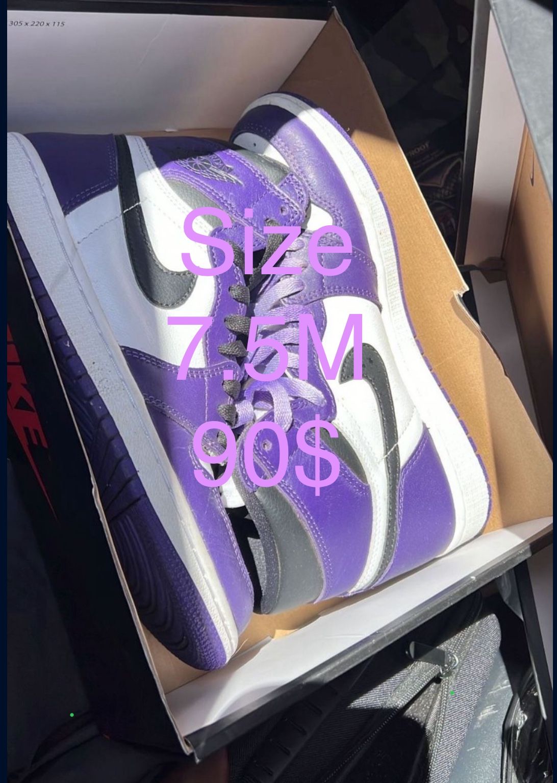 Jordan 1 Court Purple