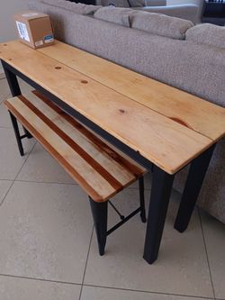 Sofa table and bench
