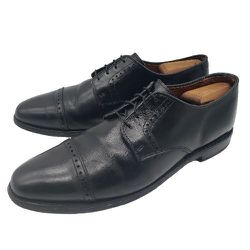 Allen Edmonds 3308 Clifton Black Calf Leather Brogued Cap Toe Derby Shoes 10.5 D