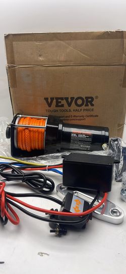 VEVOR Electric Winch ATV UTV 3000 lb Steel Cable IP55 Waterproof Wired Control