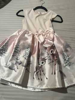 H&M Girls Pink Woodland Animal Party Dresses