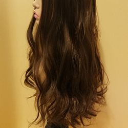 Long Brown Wavy Wig
