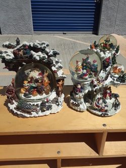 Two Christmas Snow Globes!