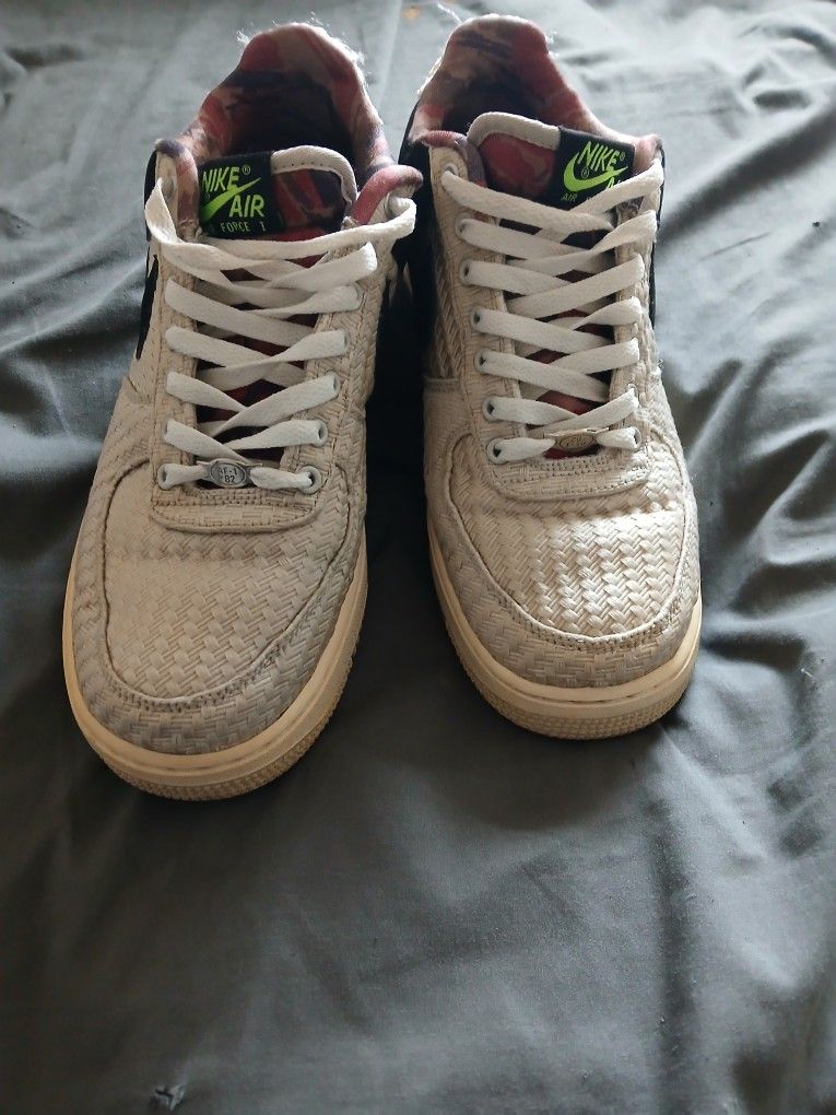 Nike Air Force 1 Low Woven Camo Neon Green For Sale