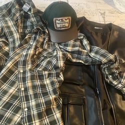 True Religion Shirt Fashion Nova Leather Vest And Hat All For $40