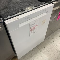 LG White Front Control Dishwasher