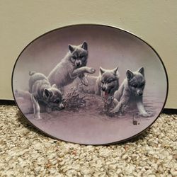 Porcelain Wolf Plates