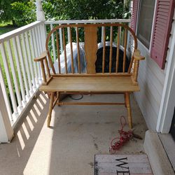 Rustic Patio Bench and Rocking Chair