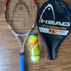 Head Titanium Tennis Racket and Case And NEW Tennis 🎾 