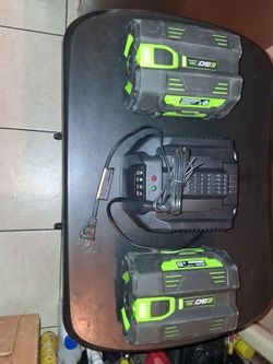 EGO BATTERIES AND CHARGER