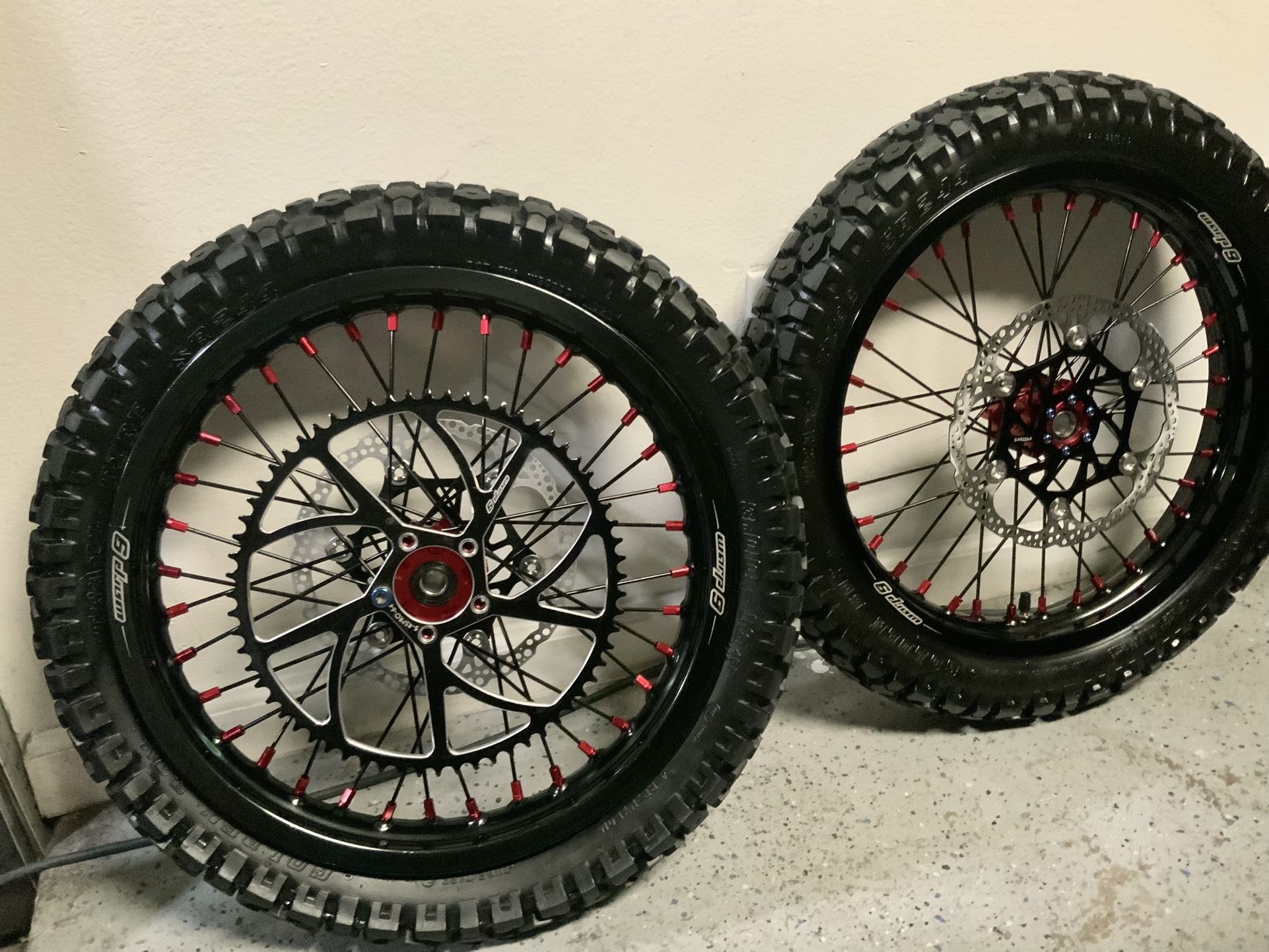 Wrap 9 Rims Front and Rear with sprocket