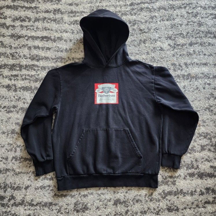 Budweiser By PacSun Pullover Hoodie, Men's Size Medium - Black