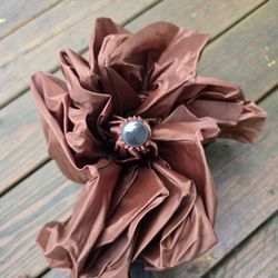 Compact Brown Mini Travel Umbrella – $10