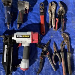 Tool Bundle, Nail Gun, Impact Gun, Grinder, Misc Hand Tools