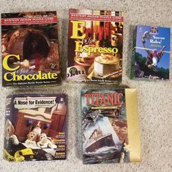 5 Puzzles: Read The Story,  Assemble The Puzzle,  Solve the Crime 