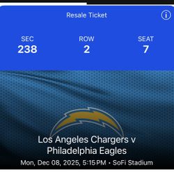Eagles vs Chargers 12/08