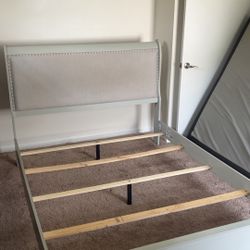 Upholstered Sleigh Bed Frame (Queen)