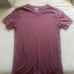 Maroon V  Neck Top