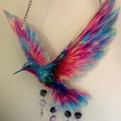 Acrylic Hummingbird Suncatcher