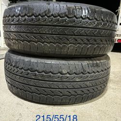 (2) - 215/55/18 Kumho Ecsta PA31 Tires