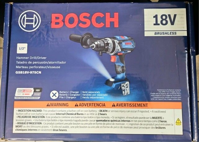 BOSCH GSB18V-975CN 18V Brushless High Torque Hammer Drill/Driver (TOOL ONLY)
