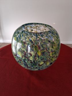 GREEN GLASS BOWL 