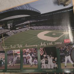 4 of Safeco Field Fifth Anniversary July 15th 2004 Posters 19x26" in VG Condition