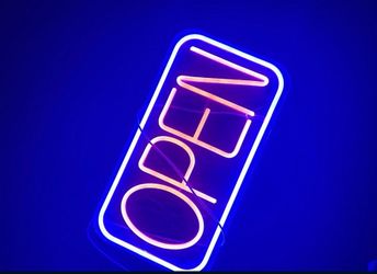 LED Neon OPEN Sign Wall Light Room Decor Store Sign