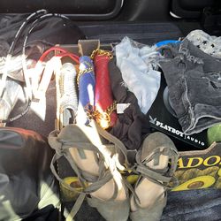 Woman’s box of purses