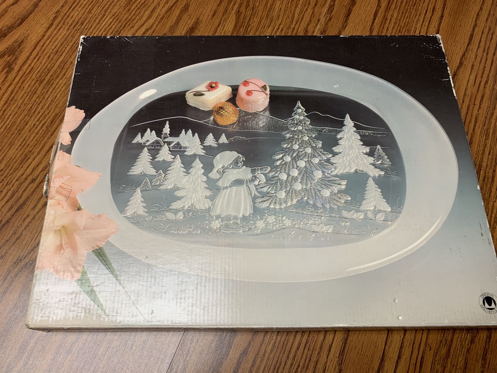 Vintage Original Walther Glas Crystal Oval Platter