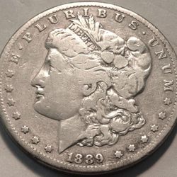 1889 CC Morgan Silver Dollar